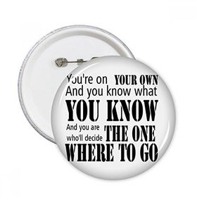 Dıythinker 5 Adet You Decide Where To Go Alıntı Yuvarlak Şişe Açacağı Buzdolabı Mıknatısı Rozet Düğmesi