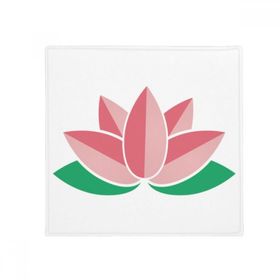 Dıythinker 60x50 cm Kare Çiçek Bitki Lotus Yaprağı Lotus Çiçeği Kaymaz Zemin Evcil Hayvan Matı