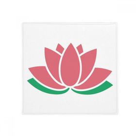 Dıythinker 60x50 cm Kare Çiçek Bitki Lotus Yaprağı Lotus Çiçeği Kaymaz Zemin Evcil Hayvan Matı