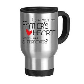 Dıythinker 623 ml I Can Melt My Father's Heart Best Papa Love Paslanmaz Çelik Seyahat Seyahat Kulplu Kupa