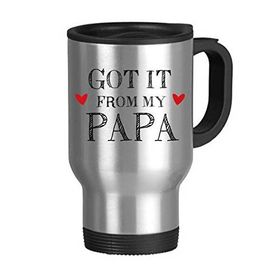 Dıythinker 623 ml It From My Papa Çocuk Baba Paslanmaz Çelik Seyahat Seyahat Kulplu Kupa