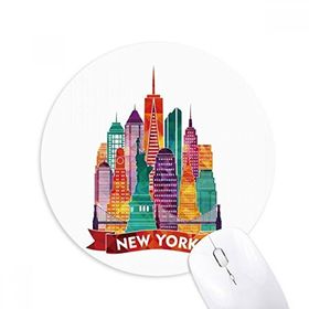 Dıythinker ABD Amerika Güzel Kale Mimarisi Baskılı Yuvarlak Kaymaz Kauçuk Mouse Pad