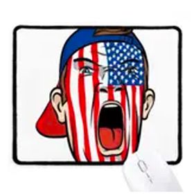 Dıythinker ABD Bayrağı Yüz Boyama Makyaj Kap Kaymaz Mouse Pad