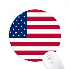 Dıythinker ABD Ulusal Bayrağı Kuzey Amerika Ülke Baskılı Yuvarlak Kaymaz Kauçuk Mouse Pad