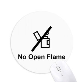 Dıythinker Açık Alevsiz Siyah Sembol Desenli Baskılı Yuvarlak Kaymaz Kauçuk Mouse Pad