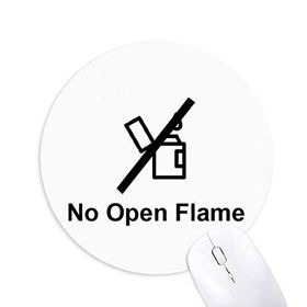 Dıythinker Açık Alevsiz Siyah Sembol Desenli Baskılı Yuvarlak Kaymaz Kauçuk Mouse Pad