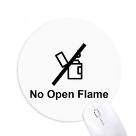 Dıythinker Açık Alevsiz Siyah Sembol Desenli Baskılı Yuvarlak Kaymaz Kauçuk Mouse Pad