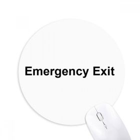 Dıythinker Acil Durum Çıkışı Siyah Sembol Desenli Baskılı Yuvarlak Kaymaz Kauçuk Mouse Pad