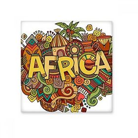 Dıythinker Afrika Aborjin Sanat Desen Tribal Seramik 10x10 cm Seramik Karo