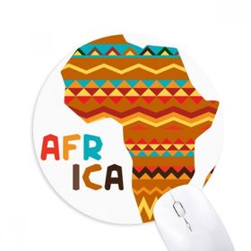 Dıythinker Afrika Fantezi Harita Karakterleri çizgili Baskılı Yuvarlak Kaymaz Kauçuk Mouse Pad