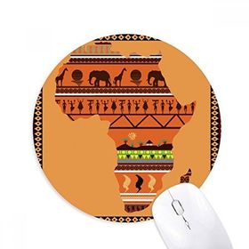 Dıythinker Afrika Kıtası İsim Manzara Haritası Baskılı Yuvarlak Kaymaz Kauçuk Mouse Pad