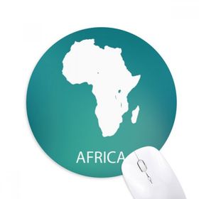 Dıythinker Afrika Kıtası Siluet Haritası Baskılı Yuvarlak Kaymaz Kauçuk Mouse Pad
