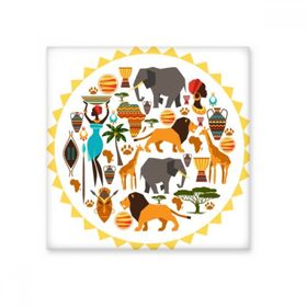Dıythinker Afrika Vahşi Hayvanlar Vahşi Yaşam Afrika Savana Aslan 20x20 cm Seramik Karo