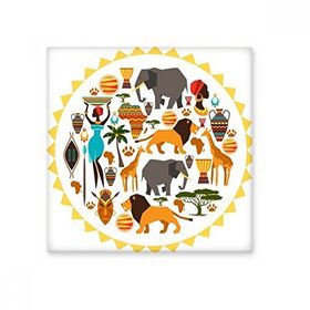Dıythinker Afrika Vahşi Hayvanlar Vahşi Yaşam Afrika Savana Aslan 20x20 cm Seramik Karo