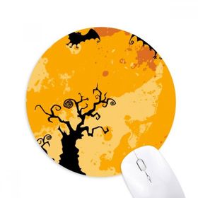 Dıythinker Ağaç Hayalet Korku Cadılar Bayramı Cesedi Baskılı Yuvarlak Kaymaz Kauçuk Mouse Pad