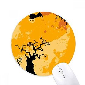 Dıythinker Ağaç Hayalet Korku Cadılar Bayramı Cesedi Baskılı Yuvarlak Kaymaz Kauçuk Mouse Pad