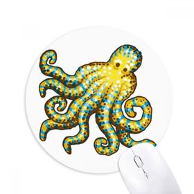 Dıythinker Ahtapot Deniz Yaşamı Çizgi Film Desenli Baskılı Yuvarlak Kaymaz Kauçuk Mouse Pad