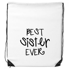 Dıythinker Aile Aşk Bless Best Sister Ever Kelimeler Sözler İpli Sırt Çantası
