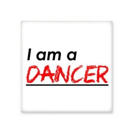 Dıythinker Alıntı I Am a Dancer Seramik Bisque Fayans 10x10 cm Seramik Karo