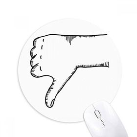 Dıythinker Alma Jest Çizim Çizimi Desenli Baskılı Yuvarlak Kaymaz Kauçuk Mouse Pad