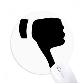 Dıythinker Alma Jest Silüeti Desenli Baskılı Yuvarlak Kaymaz Kauçuk Mouse Pad