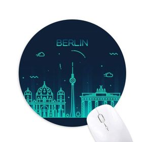 Dıythinker Almanya Berlin Kent Simgesi Mimarisi Baskılı Yuvarlak Kaymaz Kauçuk Mouse Pad