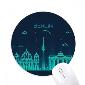 Dıythinker Almanya Berlin Kent Simgesi Mimarisi Baskılı Yuvarlak Kaymaz Kauçuk Mouse Pad
