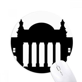 Dıythinker Almanya Berlin Reichstag Kent Simgesi Baskılı Yuvarlak Kaymaz Kauçuk Mouse Pad