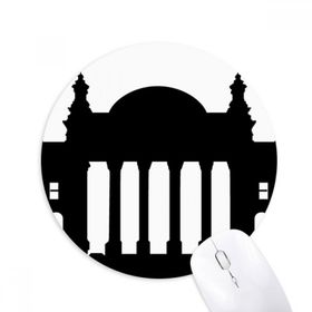 Dıythinker Almanya Berlin Reichstag Kent Simgesi Baskılı Yuvarlak Kaymaz Kauçuk Mouse Pad