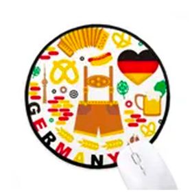 Dıythinker Almanya Gümrük Landmark Bayrak Kültür Yuvarlak Kaymaz Mouse Pad