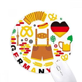 Dıythinker Almanya Gümrük Simgesi Bayrak Kültürü Baskılı Yuvarlak Kaymaz Kauçuk Mouse Pad