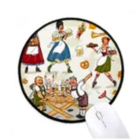 Dıythinker Almanya Kahvaltı Gümrük Kültürü Yuvarlak Kaymaz Mouse Pad