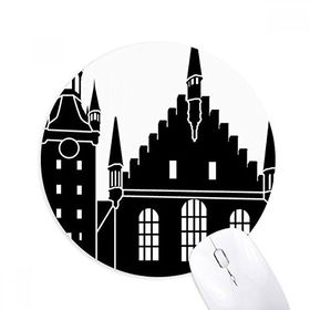 Dıythinker Almanya Köln Katedrali Kent Simgesi Baskılı Yuvarlak Kaymaz Kauçuk Mouse Pad
