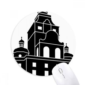 Dıythinker Almanya Ünlü Bina Mimarisi Baskılı Yuvarlak Kaymaz Kauçuk Mouse Pad