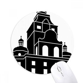 Dıythinker Almanya Ünlü Bina Mimarisi Baskılı Yuvarlak Kaymaz Kauçuk Mouse Pad