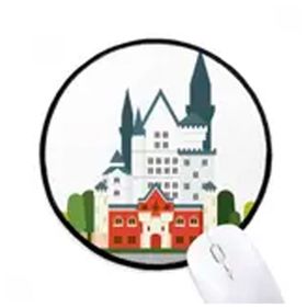 Dıythinker Almanya Yeni Kuğu Kalesi Mimari Yuvarlak Kaymaz Mouse Pad