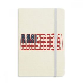 Dıythinker Amerika ABD Ülke Bayrağı İsim Kumaş Sert Kapak A5 Defter