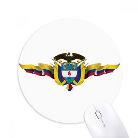Dıythinker Amerika Kolombiya Bayrağı Ulusal Amblem Baskılı Yuvarlak Kaymaz Kauçuk Mouse Pad