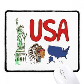 Dıythinker Amerika Ulusal Simge Simgesi Desenli Kaymaz Siyah Başlıklı Kenarlar