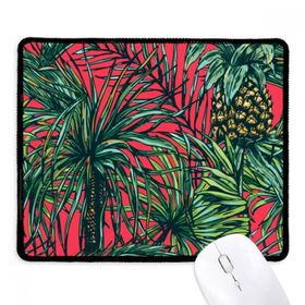 Dıythinker Ananas Bitki Yaprak Kırmızı Gökyüzü Kaymaz Siyah Başlıklı Kenarlar