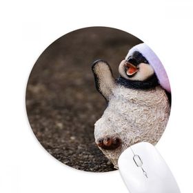 Dıythinker Antarktik Penguen Noel Şapkası Doğa Baskılı Yuvarlak Kaymaz Kauçuk Mouse Pad