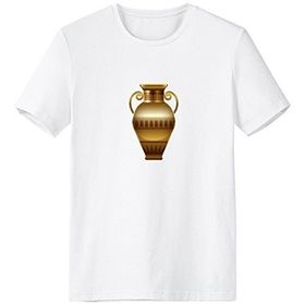 DIYthinker Antik Beyaz Mısır Soyut Dekoratif Desen Kurban Çömlek Vazo Sanat Desen Bisiklet Yaka Tişört