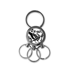 Dıythinker Antik Çin Çin Kültürü Wei ve Jin Hanedanları Kuşlar İllüstrasyon Desen Metal Anahtarlık