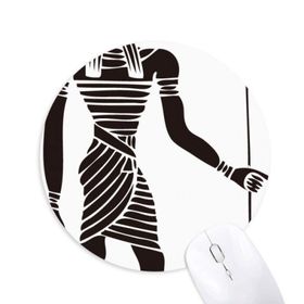 Dıythinker Antik Mısır Anubis Totem Fresko Baskılı Yuvarlak Kaymaz Kauçuk Mouse Pad