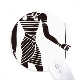 Dıythinker Antik Mısır Anubis Totem Fresko Baskılı Yuvarlak Kaymaz Kauçuk Mouse Pad