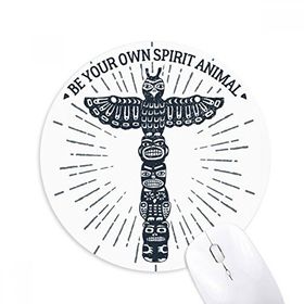 Dıythinker Antik Mısır Baykuş Dekoratif Desen Baskılı Yuvarlak Kaymaz Kauçuk Mouse Pad