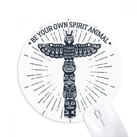 Dıythinker Antik Mısır Baykuş Dekoratif Desen Baskılı Yuvarlak Kaymaz Kauçuk Mouse Pad