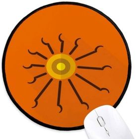 Dıythinker Antik Mısır Soyut Bokböceği Sanat Desen Yuvarlak Kaymaz Mouse Pad