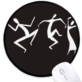 Dıythinker Antik Mısır Soyut Dekoratif Desen Yuvarlak Kaymaz Mouse Pad