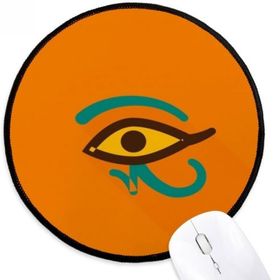 Dıythinker Antik Mısır Soyut Göz Desen Yuvarlak Kaymaz Mouse Pad